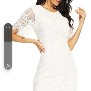 Lace bodycon courthouse wedding/cocktail dress